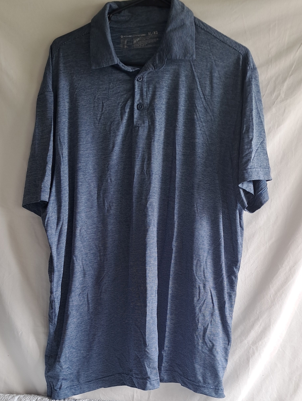 Men's Blue Heather Polo Shirt - Casual Performance